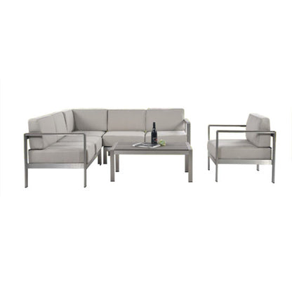 Aluminium Ecklounge ANA - Elegantes Outdoor-Set mit wetterfestem Design