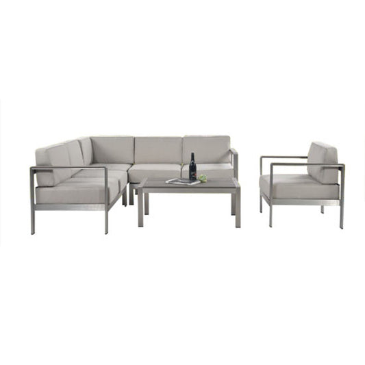 Aluminum corner lounge ANA - elegant outdoor set with weatherproof design