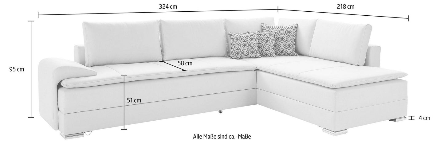 Ecksofa "DAY&NIGHT" von INOSIGN mit Bettfunktion grau