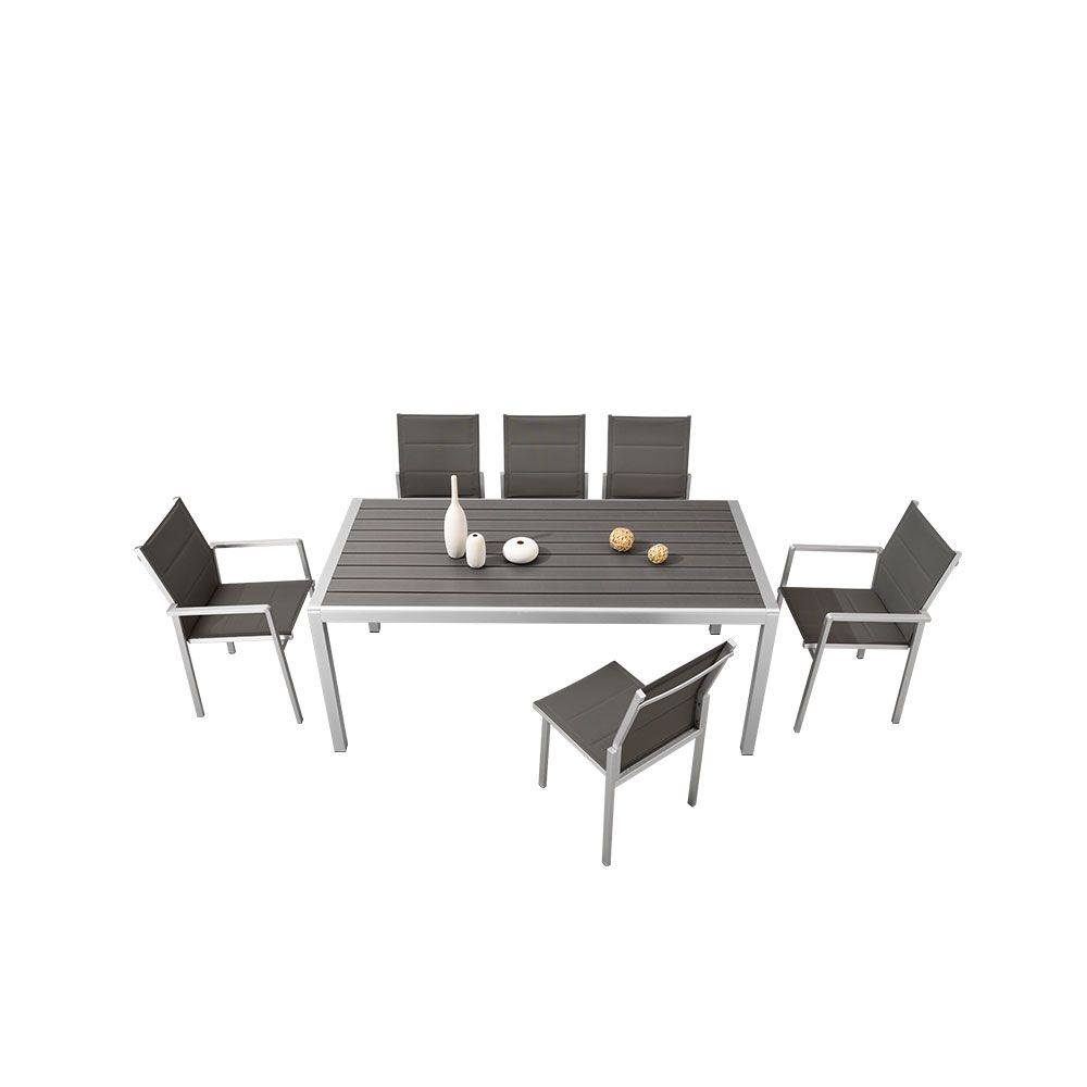 Gartenesstisch Set POLLY, mit 6 Stühle Ihrer Wahl - Eleganz für den Aussenbereich