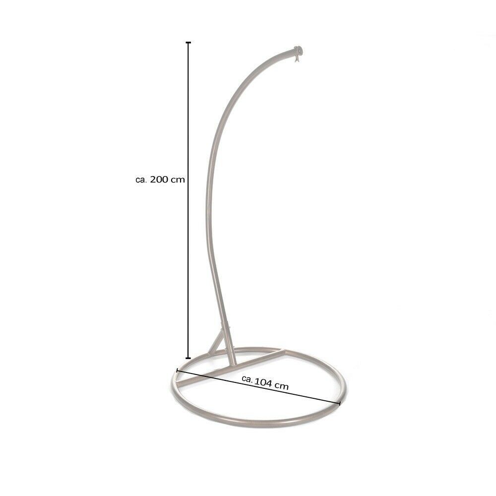 Rattan Hängesessel in Tropfenform - crème