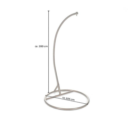 Rattan Hängesessel in Tropfenform - crème