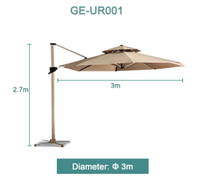 Sonnenschirm 3 Meter inkl. Platten - Stilvoller Schutz für sonnige Tage