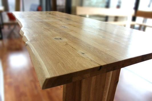 Table à manger en bois de chêne sauvage massif, 200 x 100 cm - un charme naturel pour votre maison