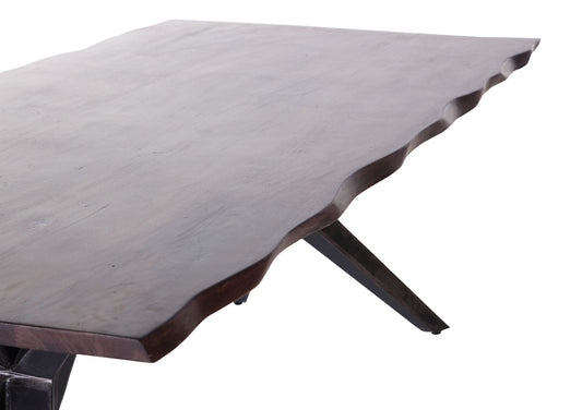 Design dining table Mango solid - timeless elegance with sturdy metal frame - 200 x 100 cm