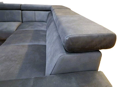 Ecksofa FEWA - Vielseitiges Sofa mit beidseitig montierbarem Schenkel und integriertem Bettkasten