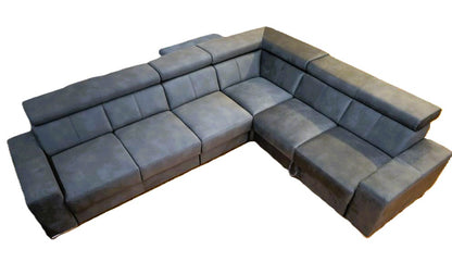 Ecksofa FEWA - Vielseitiges Sofa mit beidseitig montierbarem Schenkel und integriertem Bettkasten