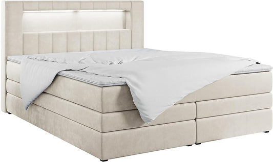 Boxspringbett GOLD - mit LED-Beleuchtung und Top-Komfort