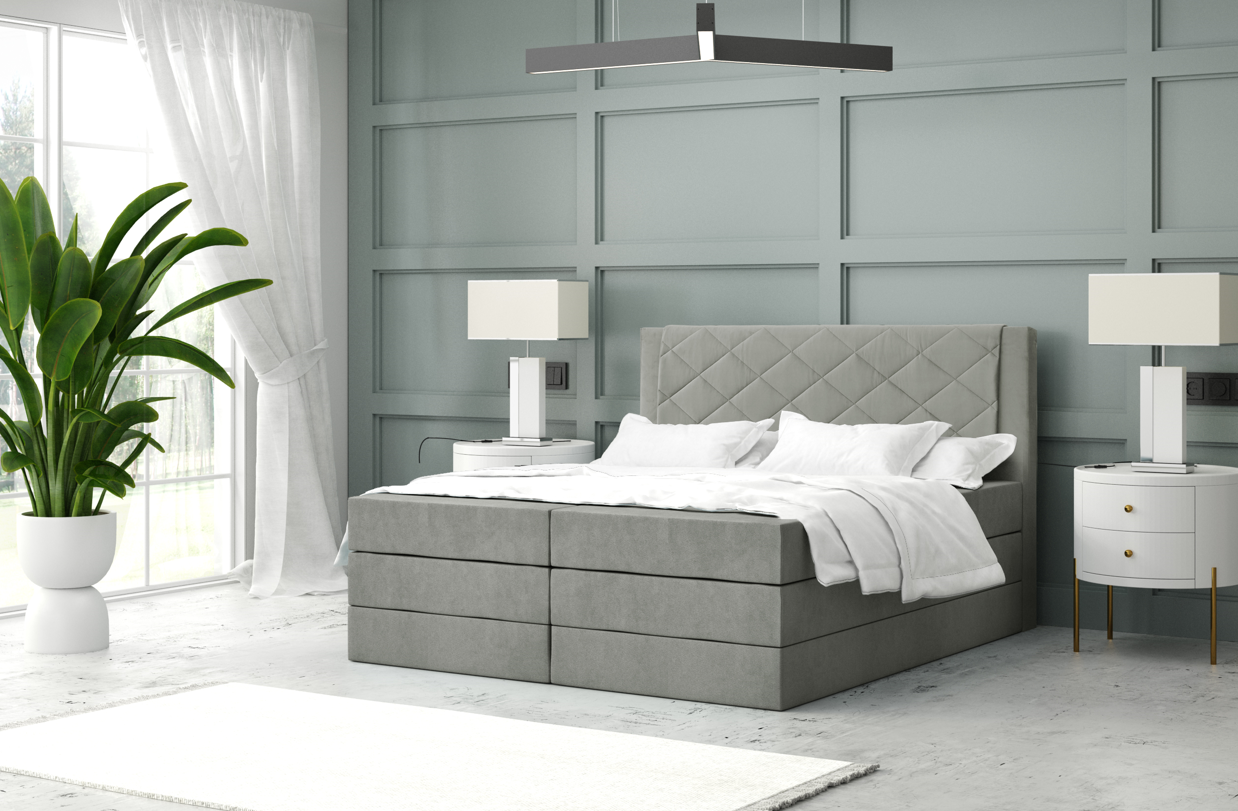 Box spring bed NELA - functionality, comfort and design combined