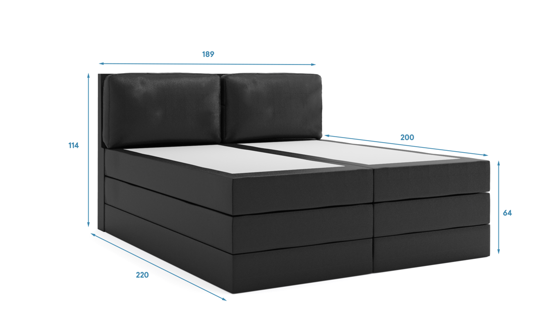 Boxspringbett LAILA - Stilvolles Design, höchster Komfort & praktischer Stauraum