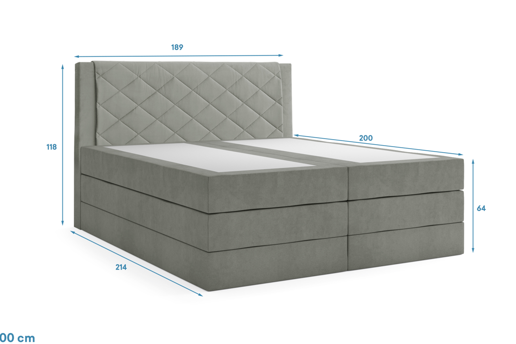 Box spring bed NELA - functionality, comfort and design combined