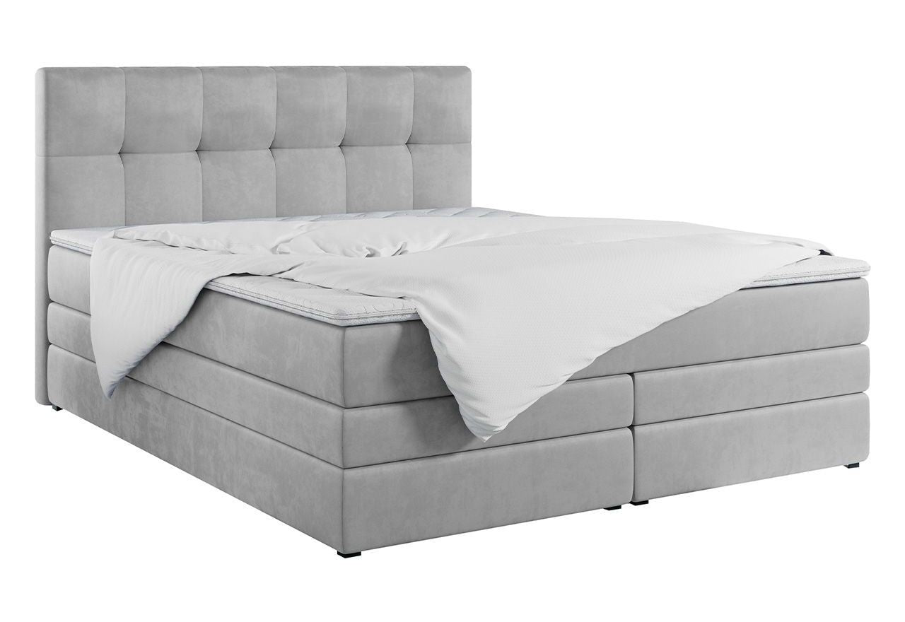 Lit à sommier tapissier ARNI KING - confort de sommeil luxueux, 90 cm x 200 cm