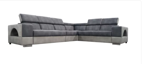 Ecksofa FEWA Microfaser - Vielseitiges Sofa mit beidseitig montierbarem Schenkel und integriertem Bettkasten