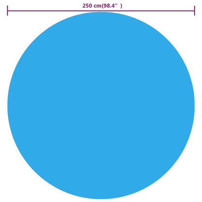 Treibende Runde PE Pool-Solarplane 250 cm Blau