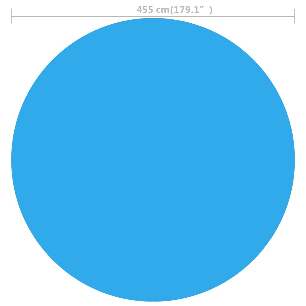 Treibende Runde PE Pool-Solarplane 455 cm Blau