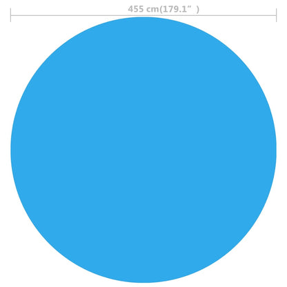 Treibende Runde PE Pool-Solarplane 455 cm Blau