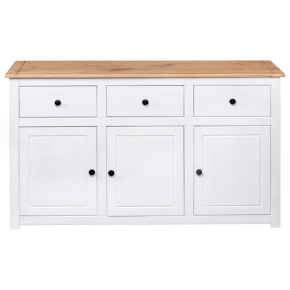 Sideboard Weiß 135x40x80 cm Kiefernholz Panama