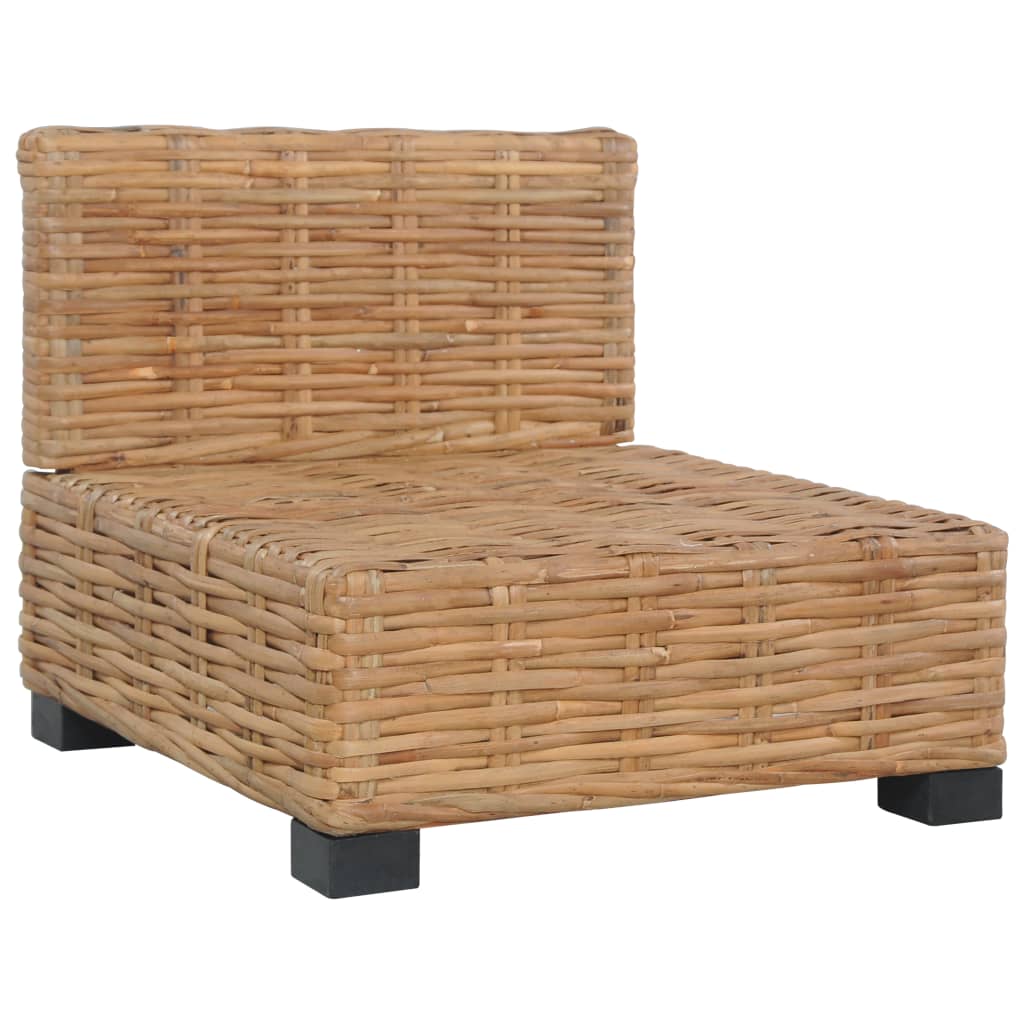 Sofa ohne Armlehnen mit Auflagen Natur Rattan