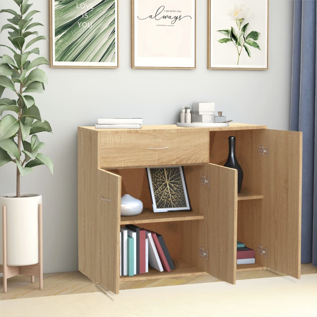 Sideboard Sonoma-Eiche 88x30x70 cm Holzwerkstoff