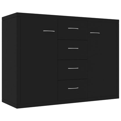 Sideboard Schwarz 88x30x65 cm Holzwerkstoff