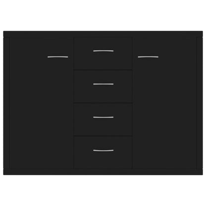 Sideboard Schwarz 88x30x65 cm Holzwerkstoff