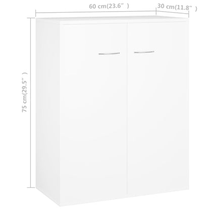 Sideboard Weiß 60x30x75 cm Holzwerkstoff