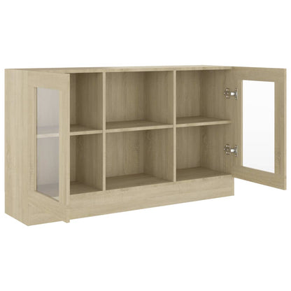 Vitrinenschrank Sonoma-Eiche 120x30,5x70 cm Holzwerkstoff