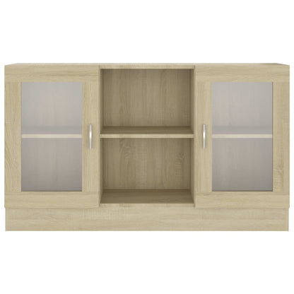 Vitrinenschrank Sonoma-Eiche 120x30,5x70 cm Holzwerkstoff