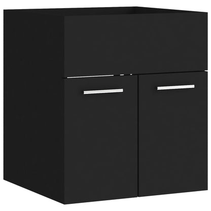 Waschbeckenunterschrank Schwarz 41x38,5x46 cm Holzwerkstoff