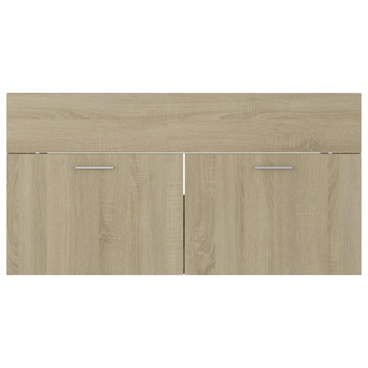 Waschbeckenunterschrank Sonoma-Eiche 90x38,5x46cm Holzwerkstoff