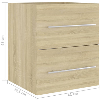 Waschbeckenunterschrank Sonoma-Eiche 41x38,5x48cm Holzwerkstoff