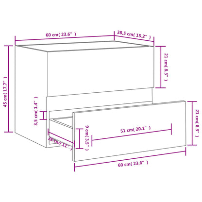 Waschbeckenunterschrank Weiß 60x38,5x45 cm Holzwerkstoff