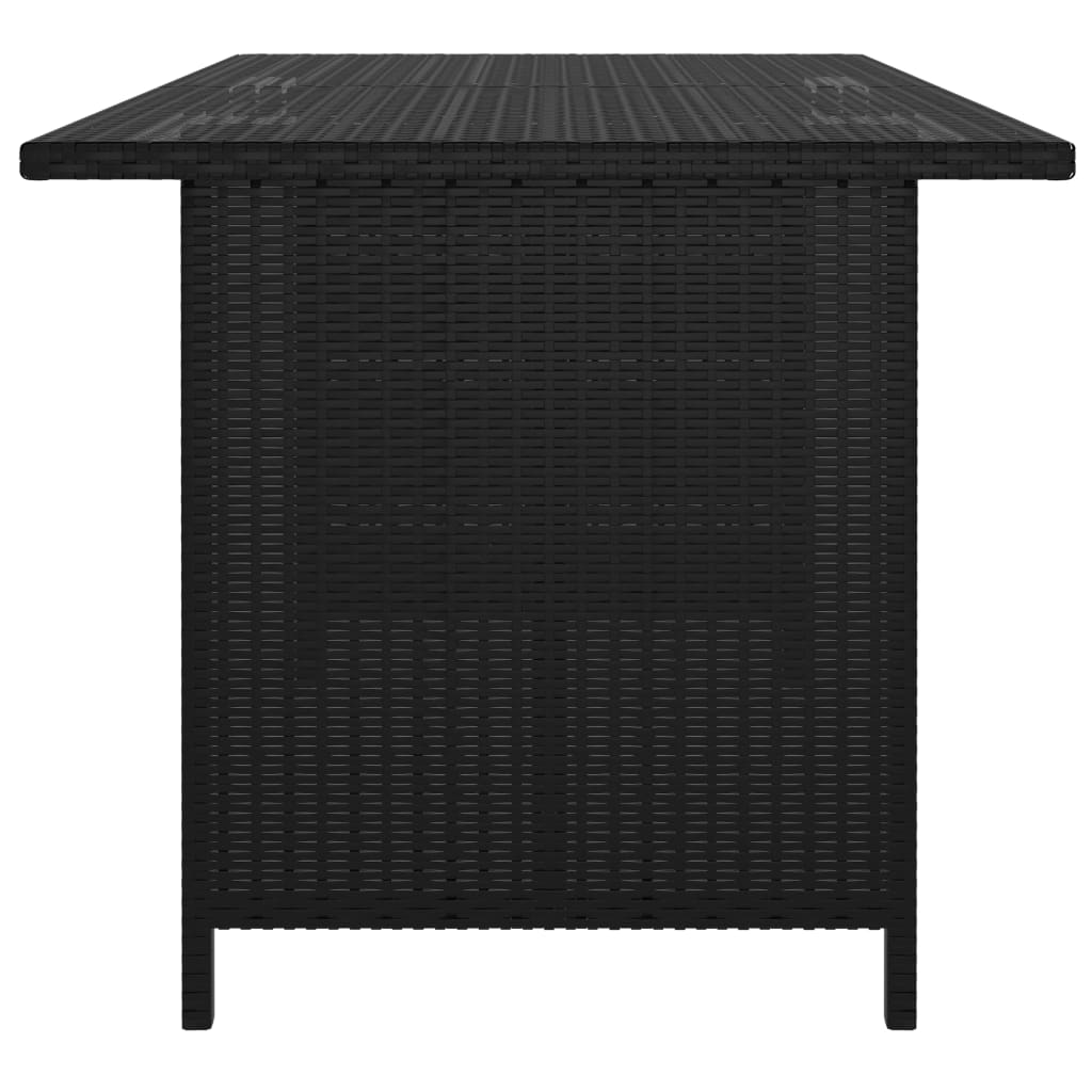 10-tlg. Garten-Lounge-Set mit Kissen Poly Rattan Schwarz