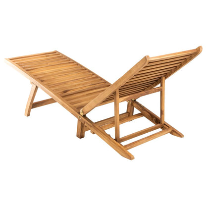 Sonnenliege Massivholz Teak