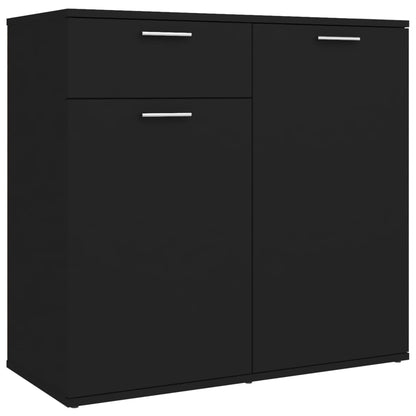 Sideboard Schwarz 80x36x75 cm Holzwerkstoff