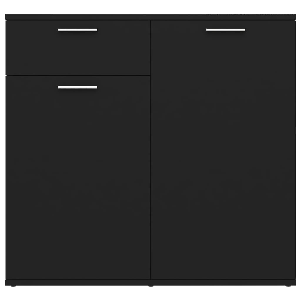 Sideboard Schwarz 80x36x75 cm Holzwerkstoff