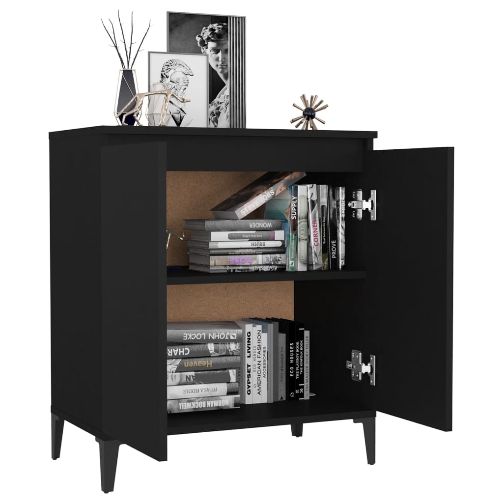 Sideboard Schwarz 60x35x70 cm Holzwerkstoff