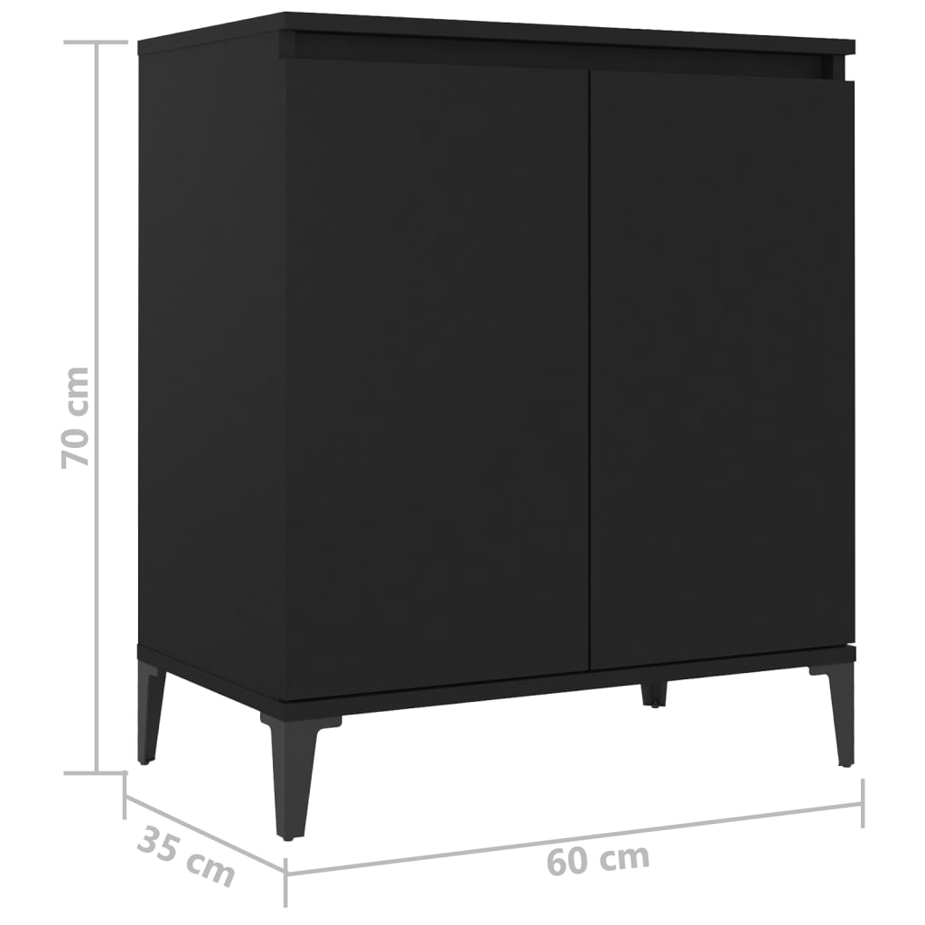 Sideboard Schwarz 60x35x70 cm Holzwerkstoff