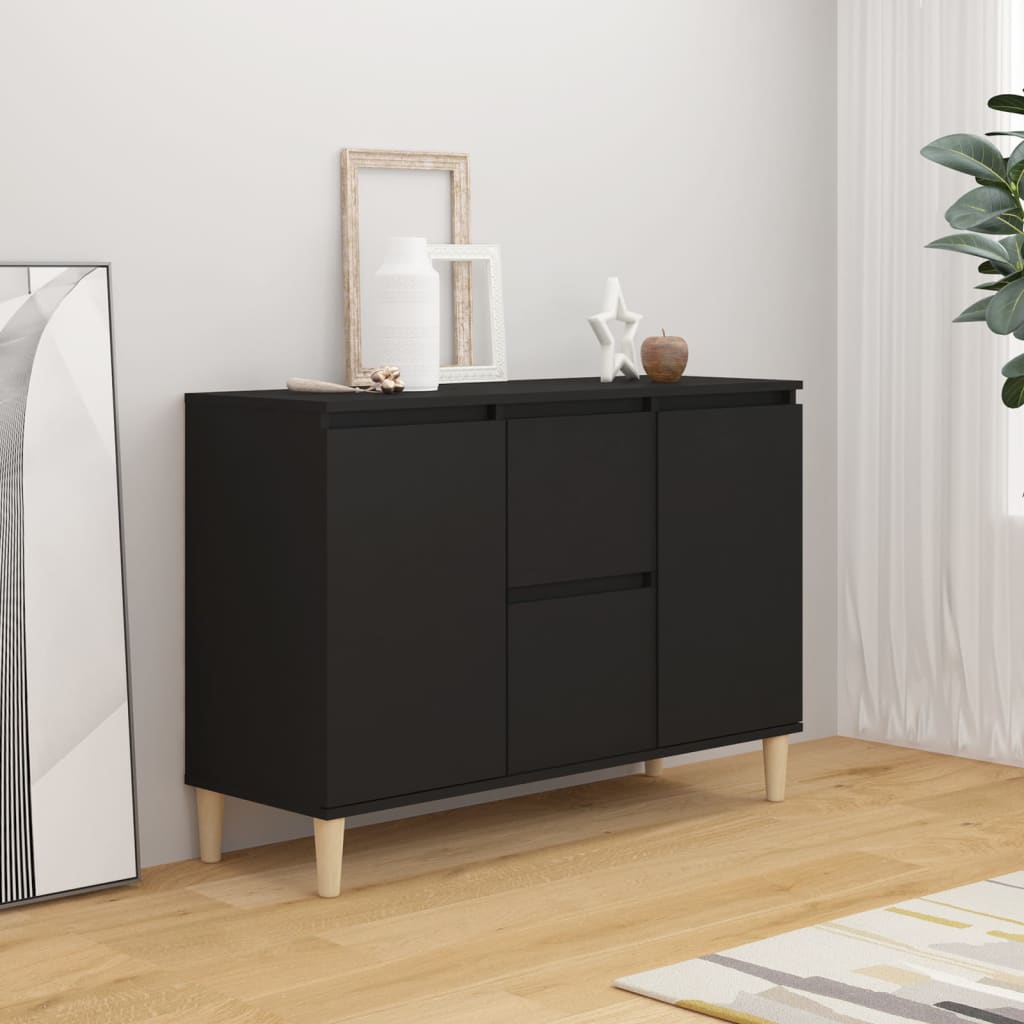 Sideboard Schwarz 101x35x70 cm Holzwerkstoff