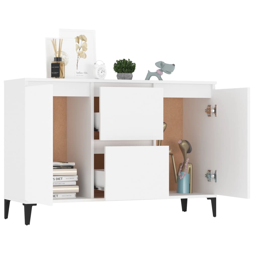 Sideboard Weiß 104x35x70 cm Holzwerkstoff