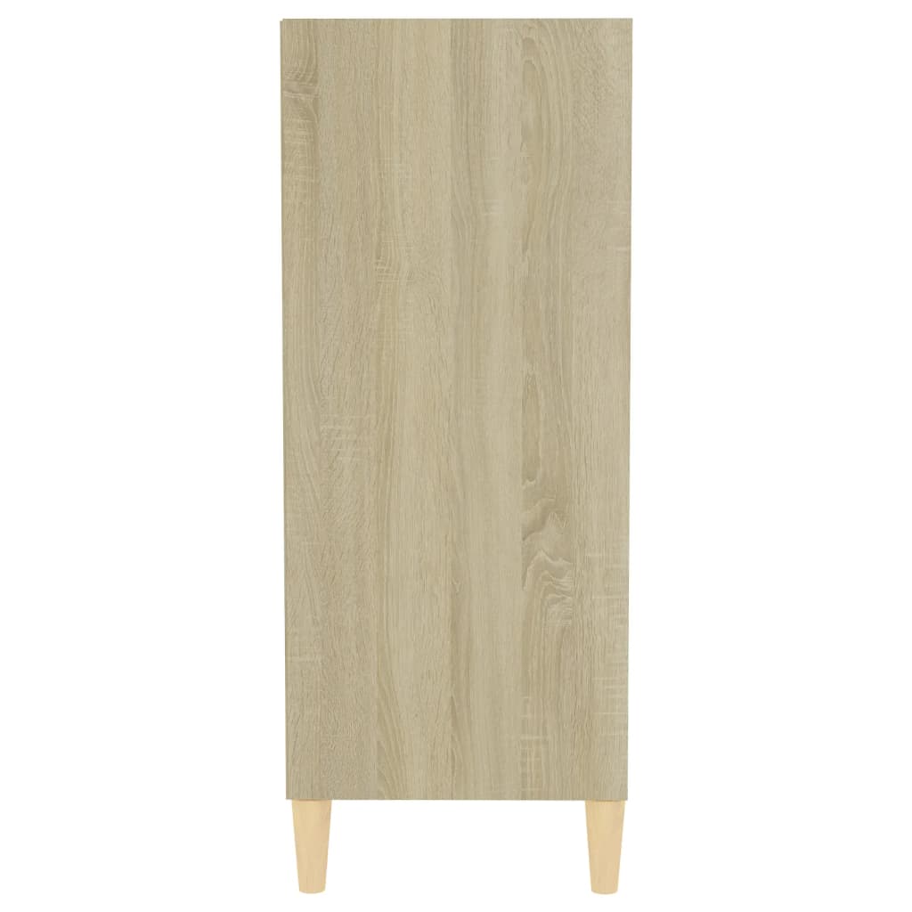 Sideboard Weiß Sonoma-Eiche 57x35x90 cm Holzwerkstoff