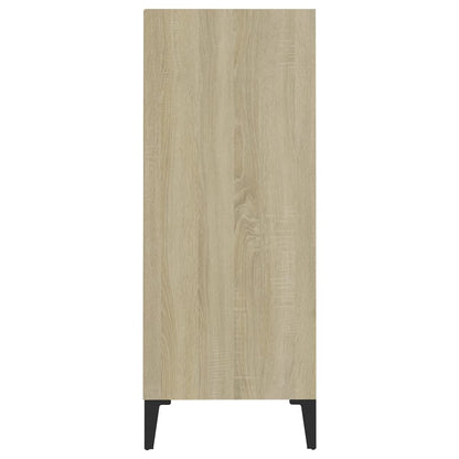 Sideboard Weiß Sonoma-Eiche 57x35x90 cm Holzwerkstoff