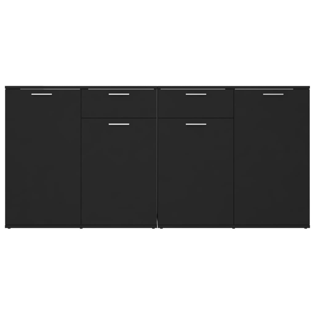 Sideboard Schwarz 160x36x75 cm Holzwerkstoff