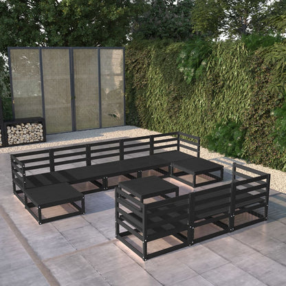 11-tlg. Garten-Lounge-Set Massivholz Kiefer