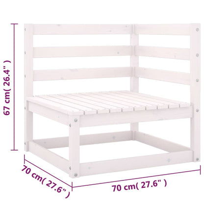 10-tlg. Garten-Lounge-Set mit Kissen Massivholz Kiefer