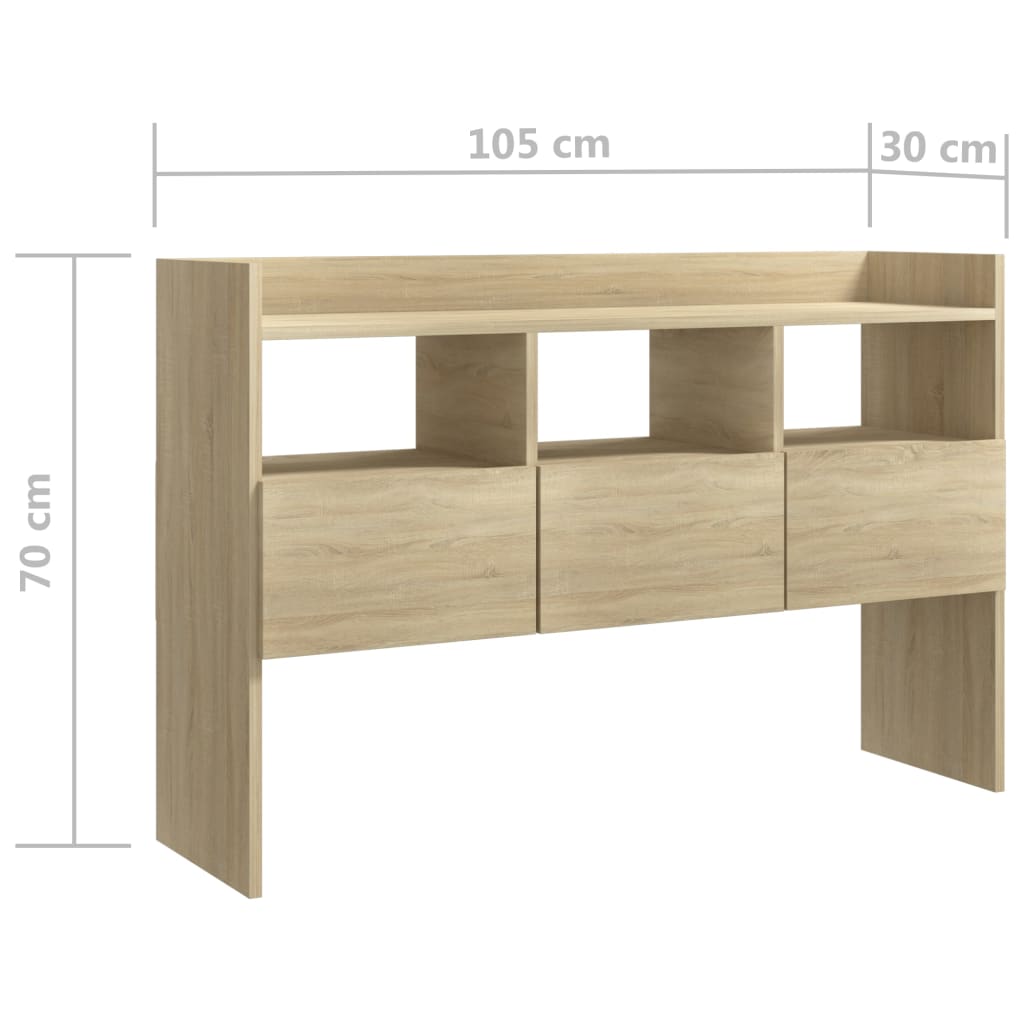 Sideboard Sonoma-Eiche 105x30x70 cm Holzwerkstoff