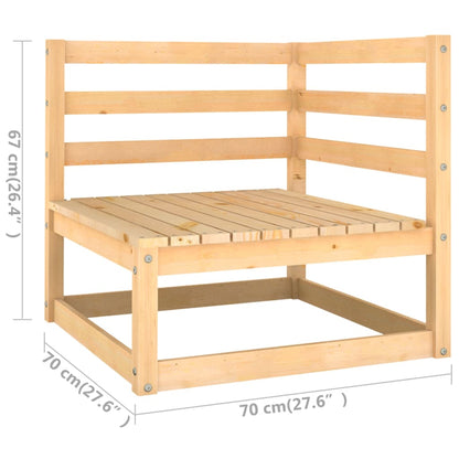 11-tlg. Garten-Lounge-Set mit Kissen Kiefer Massivholz