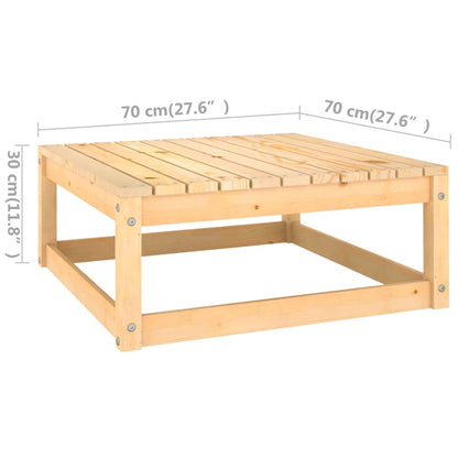 11-tlg. Garten-Lounge-Set mit Kissen Kiefer Massivholz