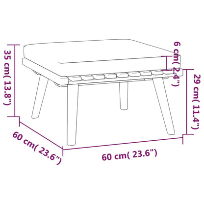 11-tlg. Garten-Lounge-Set mit Kissen Massivholz Akazie