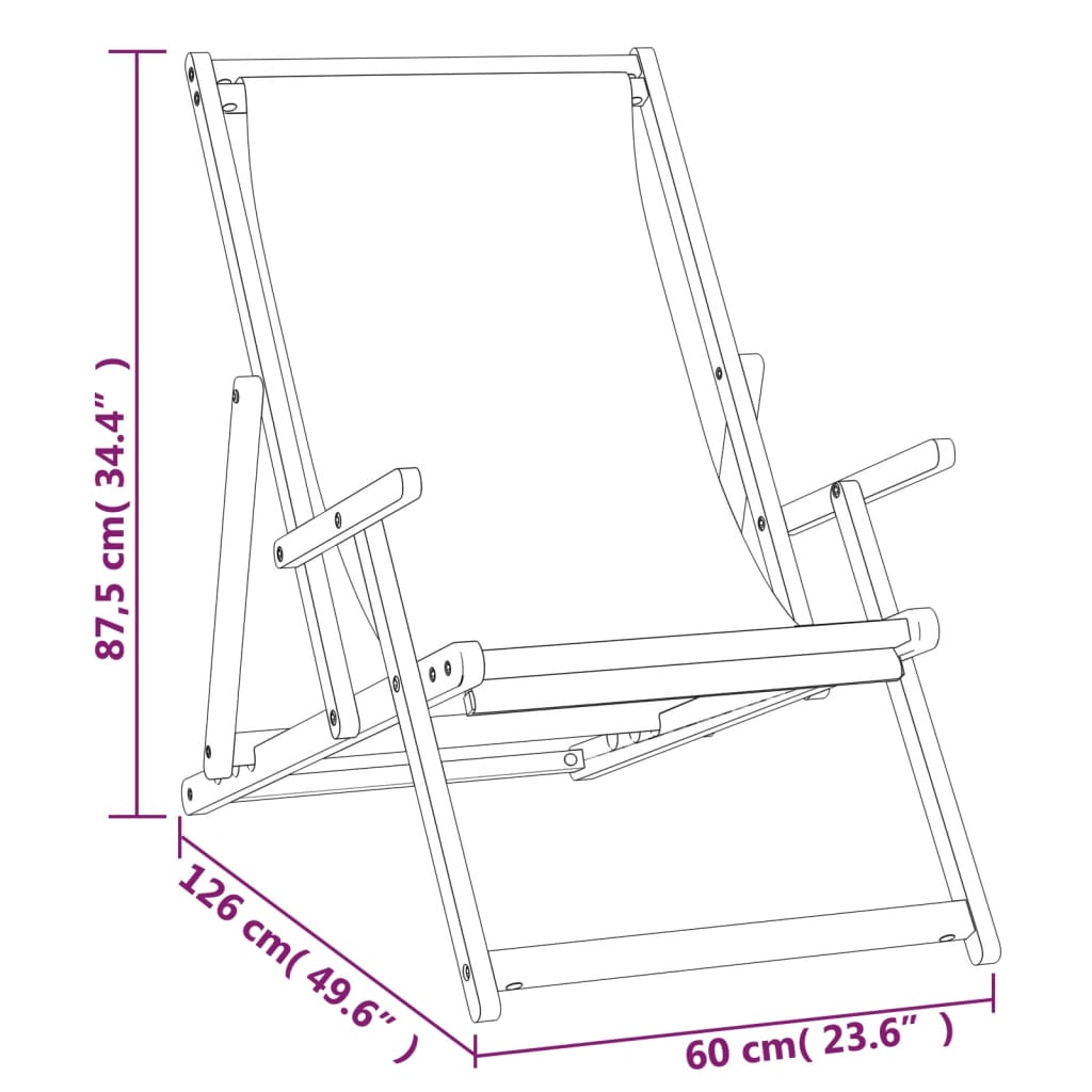 Strandstuhl Klappbar Massivholz Teak Rot